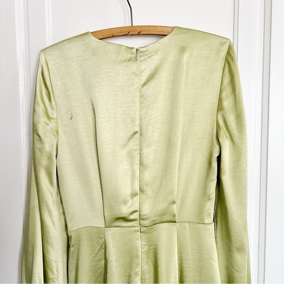 ELLIATT  Kai Maxi Dress in Avocado green satin gown bridesmaid formal